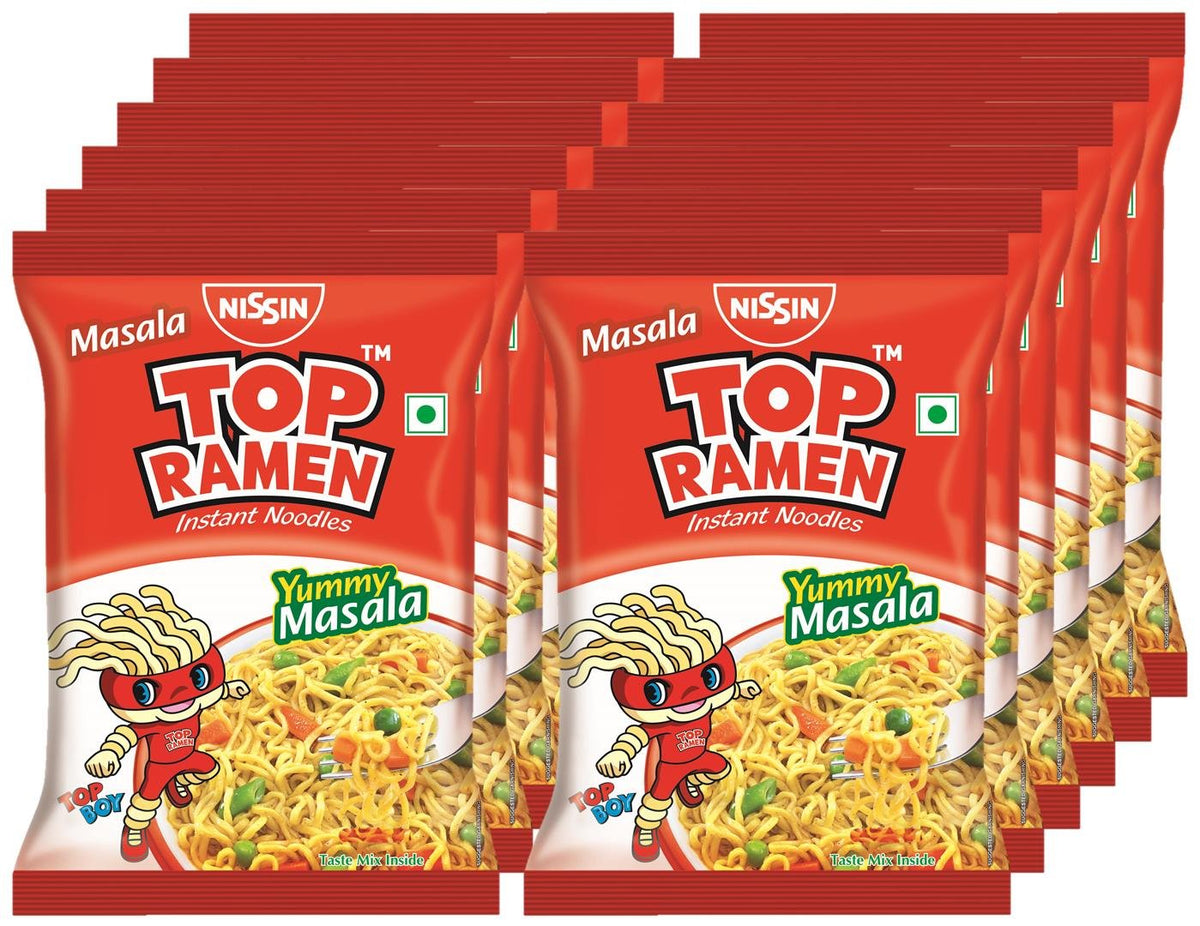 50x Top Ramen Noodles - Masala, Pack of 50 (60 g each)