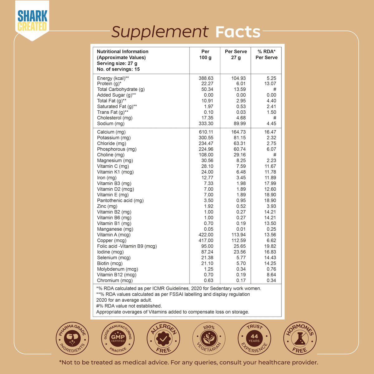 Arth High Protein Nutrition Powder - Choco Hazelnut Flavour
