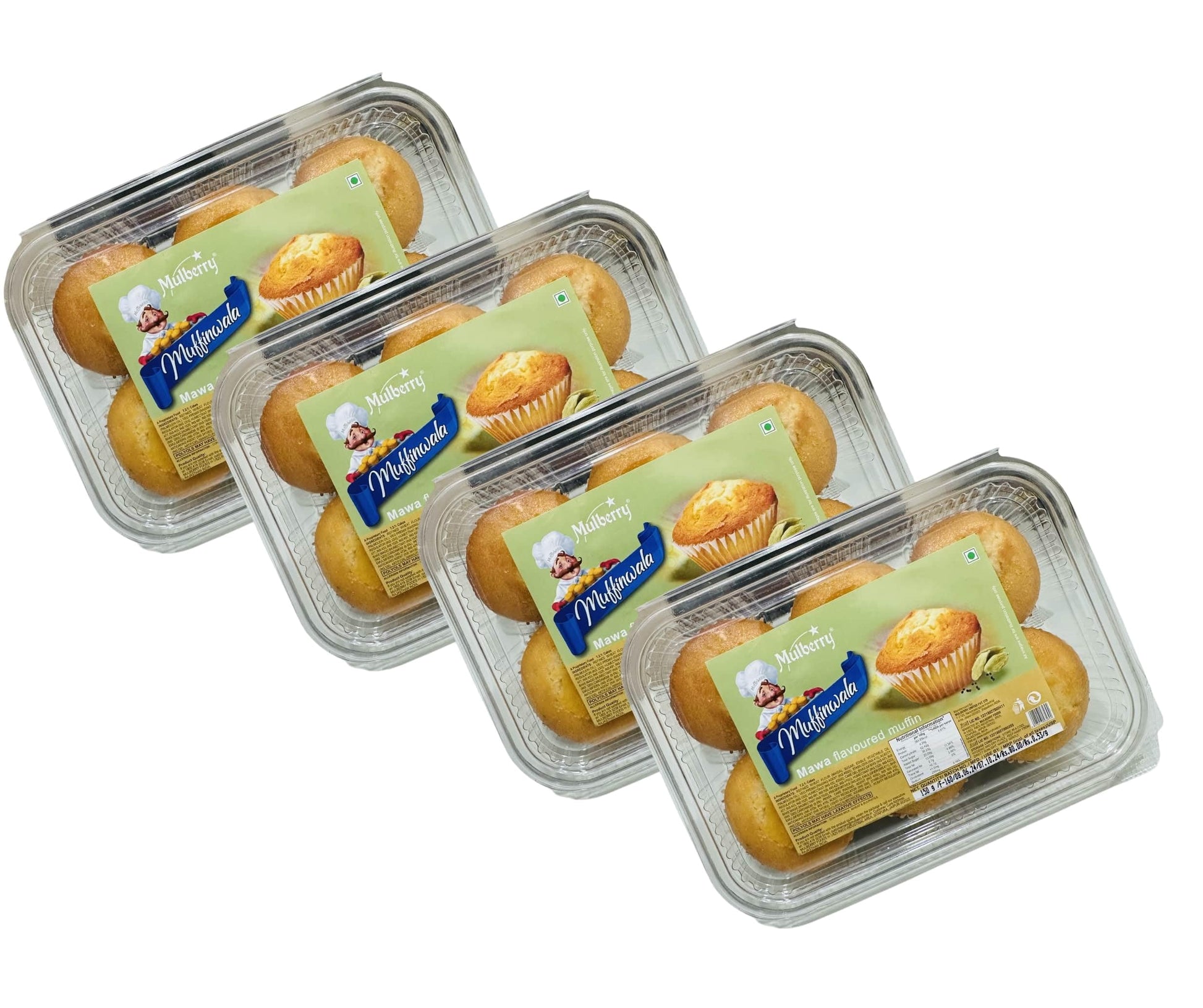 Mulberry Muffinwala Mawa Cake | Choco Flavours | Mono Outer Sliced Cake | Vegetarian Sliced Cake For Kids and Adults | Pack of 4| combo 25 gms Each | 660 gms