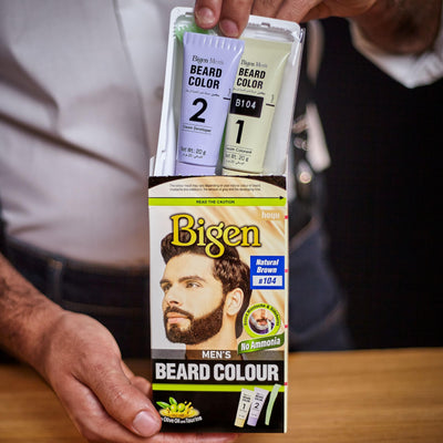 Bigen Men's Beard Color Natural Brown (B104) 20gm+20gm=40gm