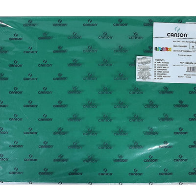 Canson Colorline 300 GSM Grainy 50 x 65 cm Coloured Drawing Paper Sheets(Moss Green, 10 Sheets)