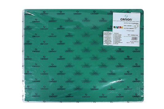 Canson Colorline 300 GSM Grainy 50 x 65 cm Coloured Drawing Paper Sheets(Moss Green, 10 Sheets)
