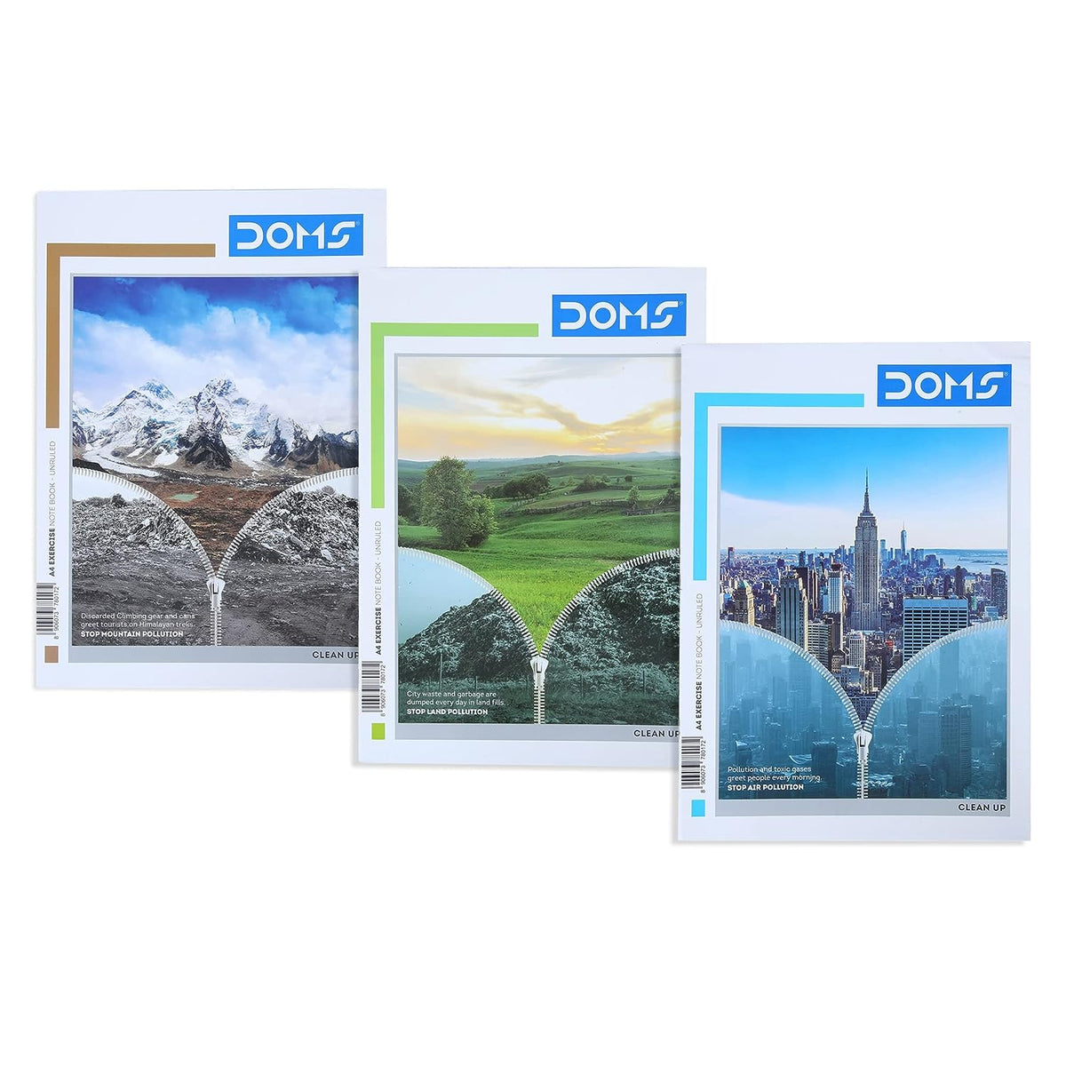Doms Clean Up Series Notebook - A4 - Unruled