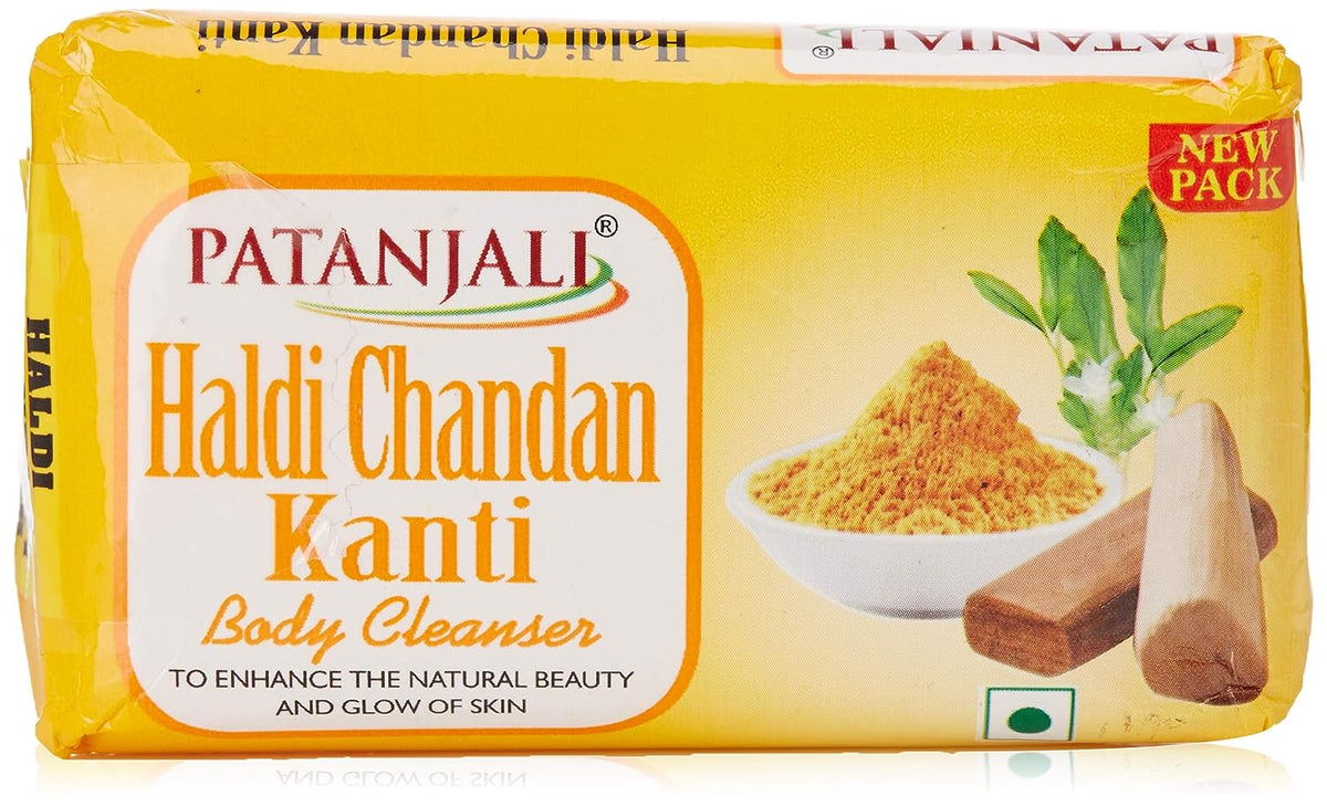 10x Patanjali Patanjali Kanti Haldichandan Body Cleanser Soap, 75 g each  (Pack of 10)