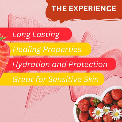Dermistry Plumping Nourishing SPF10 Lip Balm Strawberry for Dry Dark Pigmented Chapped Lips, Shea Butter, Retinol, Coconut Oil, Moisturization Plumping, Glossy Finish Soft Pink Lips Women 15ml