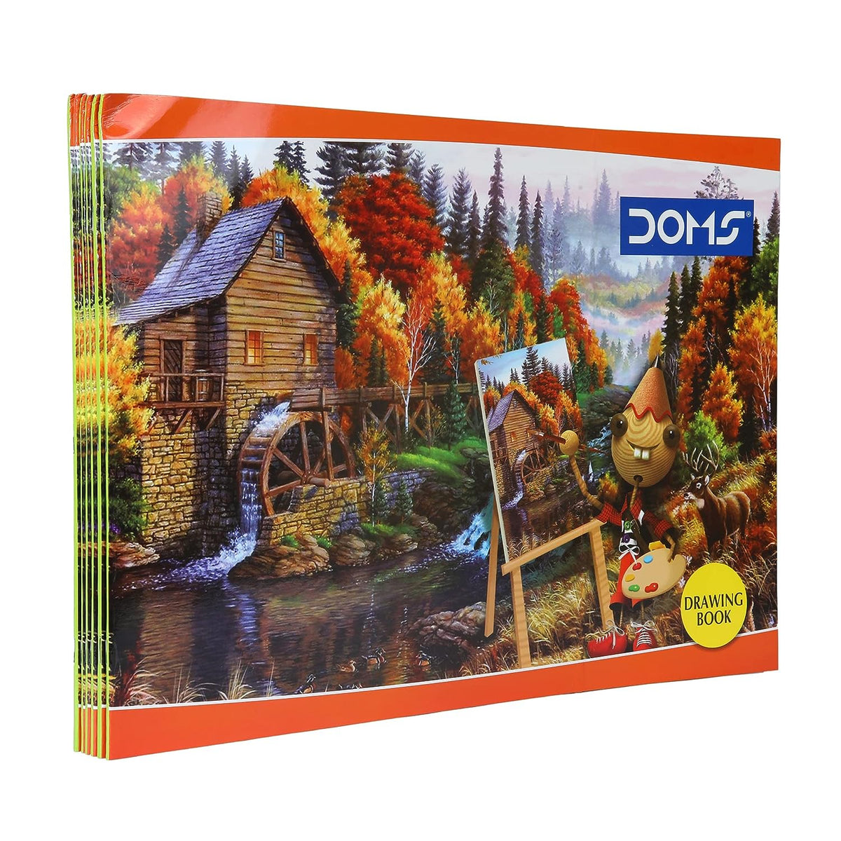 Doms Orange Drawing Book - Plain