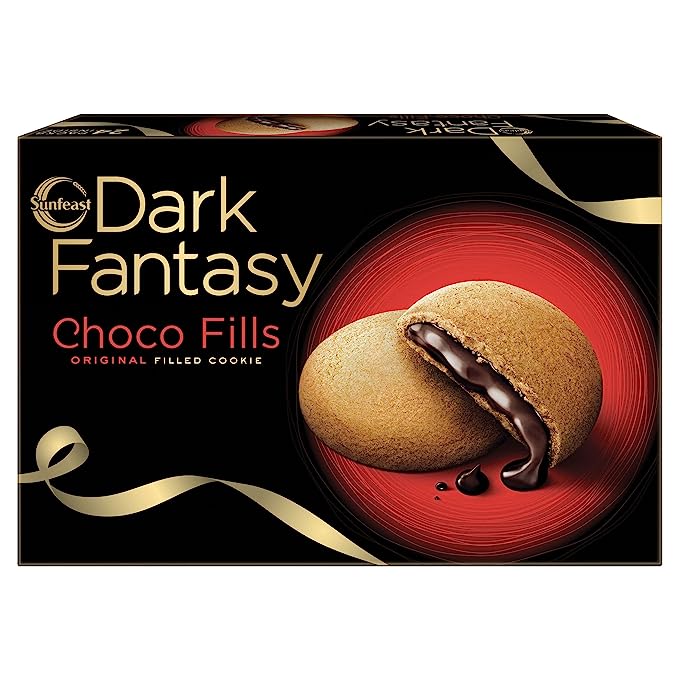 Sunfeast Dark Fantasy Choco Fills, 300g, Original Filled Cookies with Choco Crème