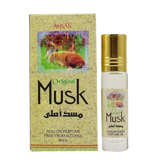 2x Ahsan Original Musk Long Lasting Roll On Perfume - Pack of 2 - 8ml each