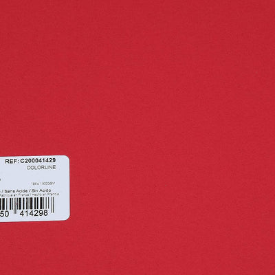 Canson Colorline 300 GSM Grainy 50 x 65 cm Coloured Drawing Paper Sheets(Red, 10 Sheets)