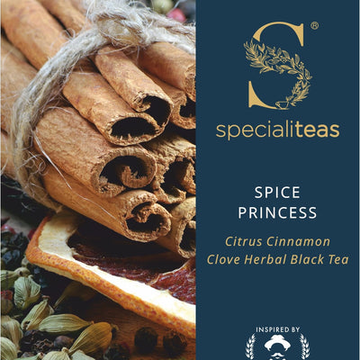 Cherise Specialiteas Spice Princess Citrus Cinnamon Clove Herbal Black Tea (2 g x 25 Pyramid Tea Bags)