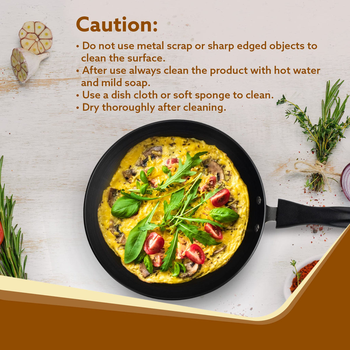 AGARO Elite Hard Anodised Tapper Frying Pan, 1.5L Capacity, 24 cm Diameter, Gas Oven Compatible, 3 mm Thick Plate, Riveted Handle, Frying, Cooking, Serving, Black