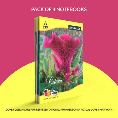 Classmate Notebook - Single Line, 72 Pages, 240 mm x 180 mm - Pack Of 8