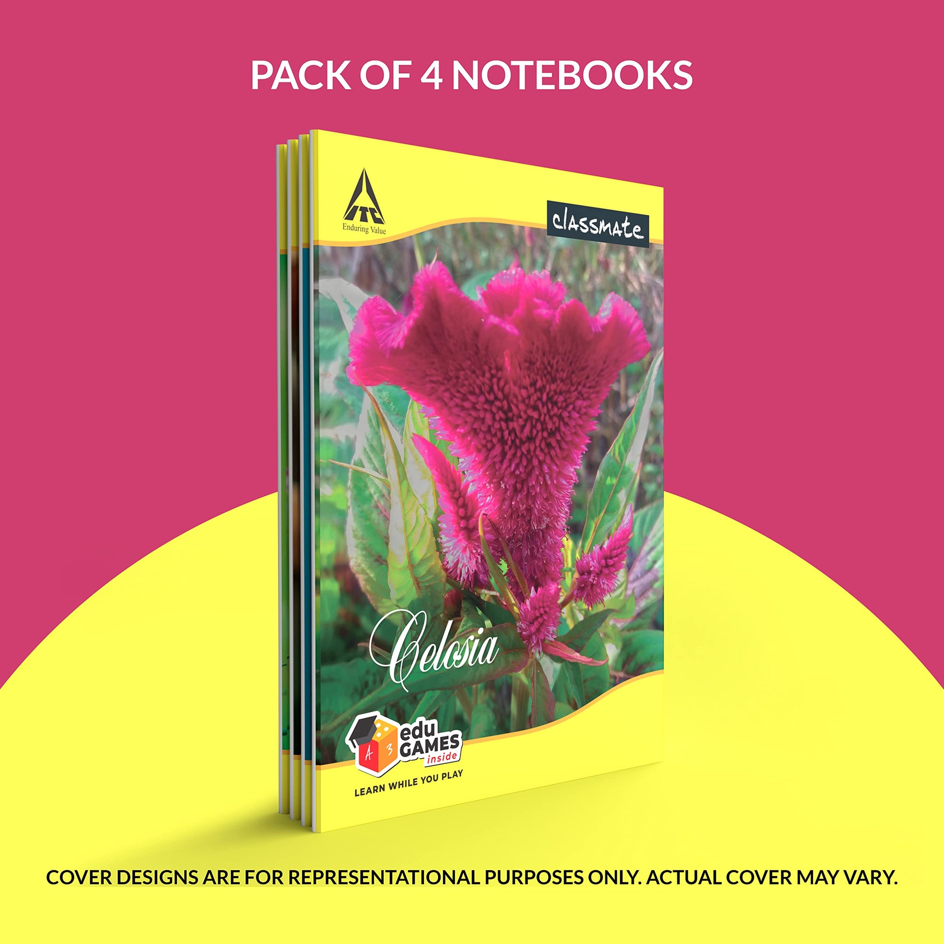 Classmate Notebook - Single Line, 72 Pages, 240 mm x 180 mm - Pack Of 8