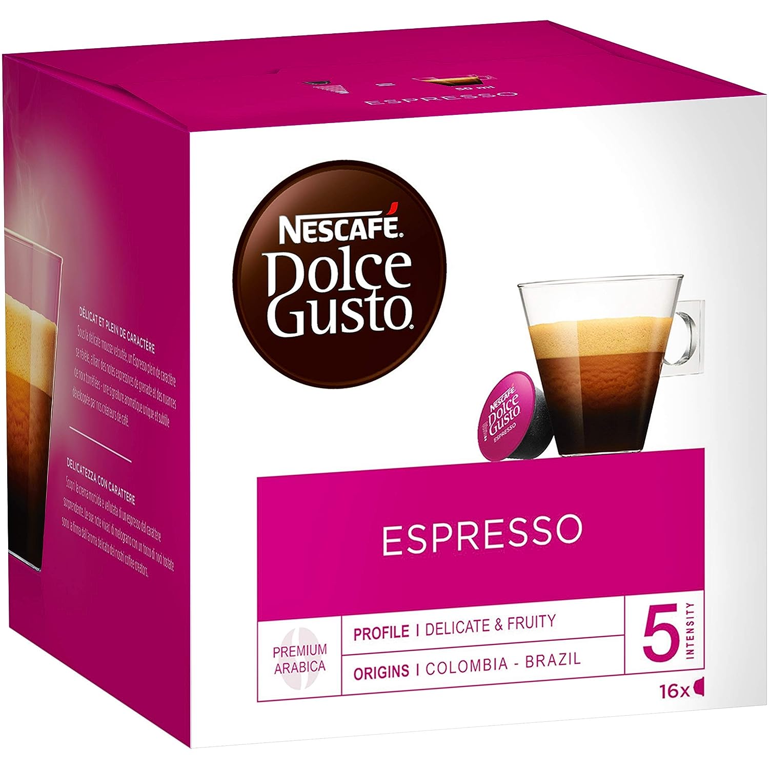NESCAFÉ Dolce Gusto Espresso Coffee Pods, 16 Capsules (Pack of 3 - Total 48 Capsules, 48 Servings)