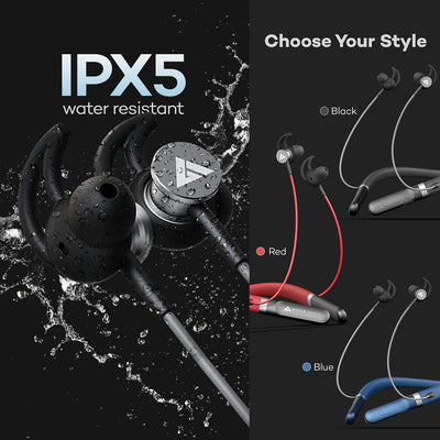 Boult Audio ZCharge Wireless in Ear Bluetooth Neckband with ENC Mic, 40H Playtime, Type-C Fast Charging (10Mins=15Hrs Playtime), Dual Pairing, Made in India, Biggest 14.2mm Drivers Ear Phones (Blue)