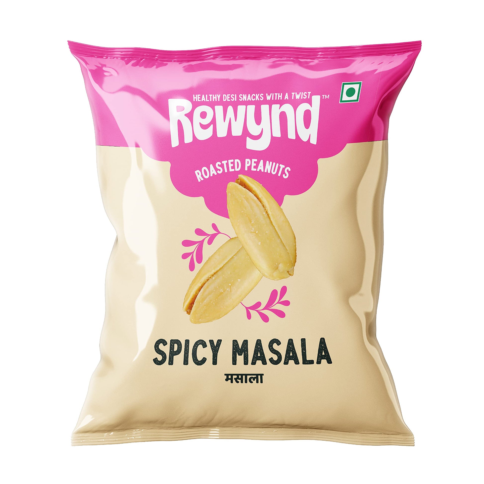 Rewynd Roasted Spicy Masala Peanuts|Pack of 4 (4 x 140g) |Roasted Flavoured Peanuts | High Protien & Low Carbs| Roasted Not Fried | 100% Veg. | Healthy Snack for Anytime Snacking