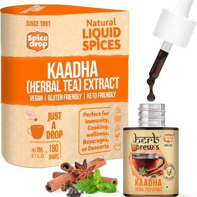 Spice Drop Herb Brews Ayush Kadha/ Kwath Extract for Immunity , 5ml (180 Drops)