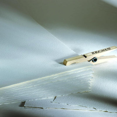 Arches Watercolour 640 GSM Cold Pressed Natural White 101.6 x 152.4 cm Paper Sheets, 5 Sheets