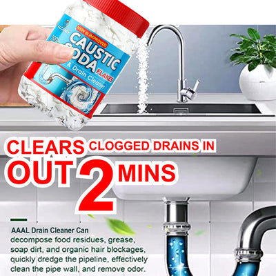 AAAL Caustic Soda Flakes 420gm | Chimney Cleaner, Pure & Powerful Drain Cleaner