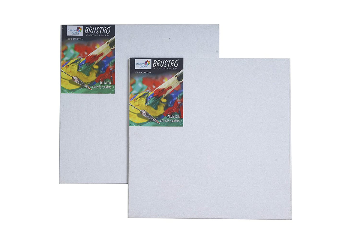 Brustro Canvas Board Medium Grain 12"X16" (Pack of 2)