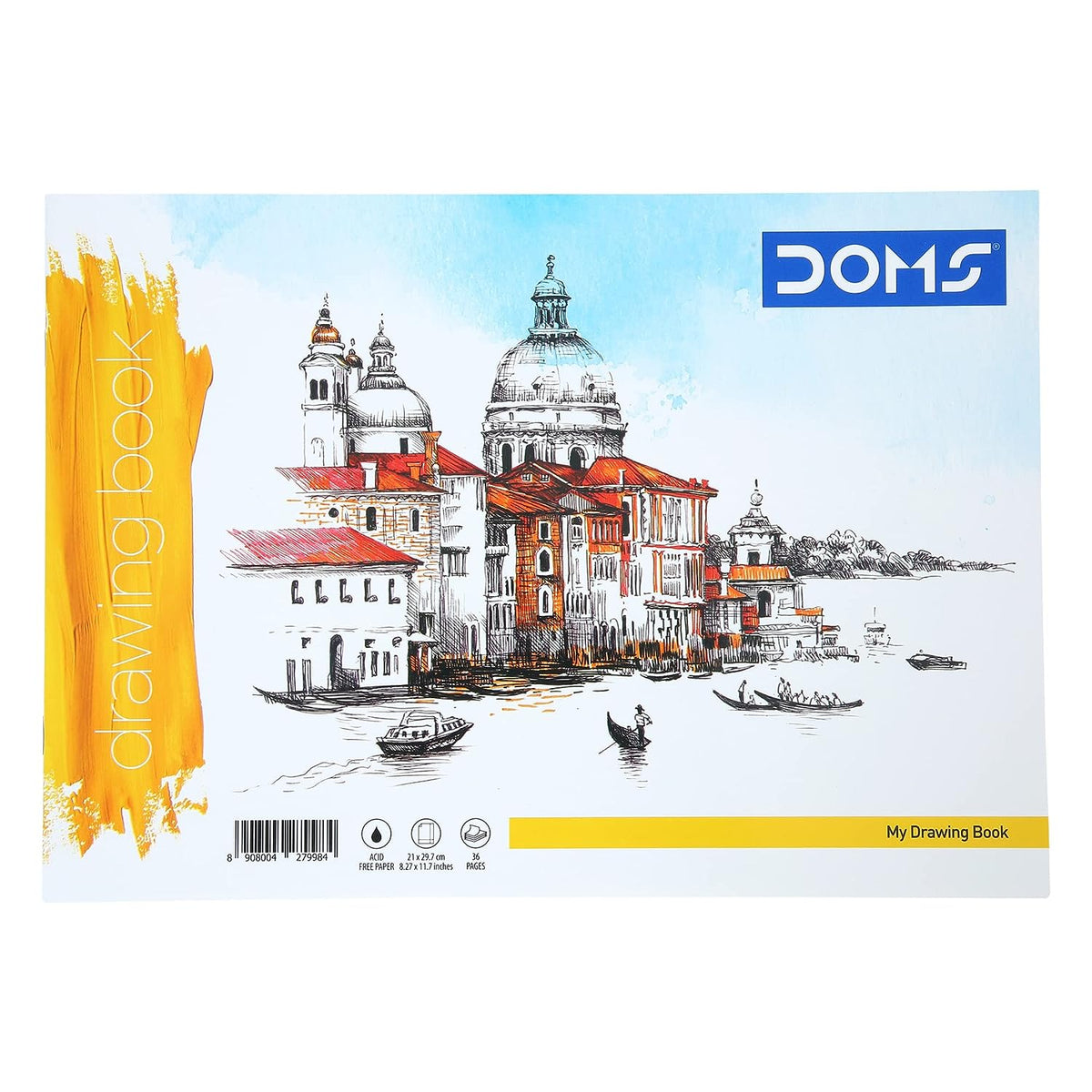 Doms Yellow Drawing Book - Plain
