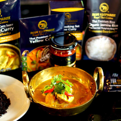 4x Blue Elephant Yellow Curry Paste 70g each - Pack of 4