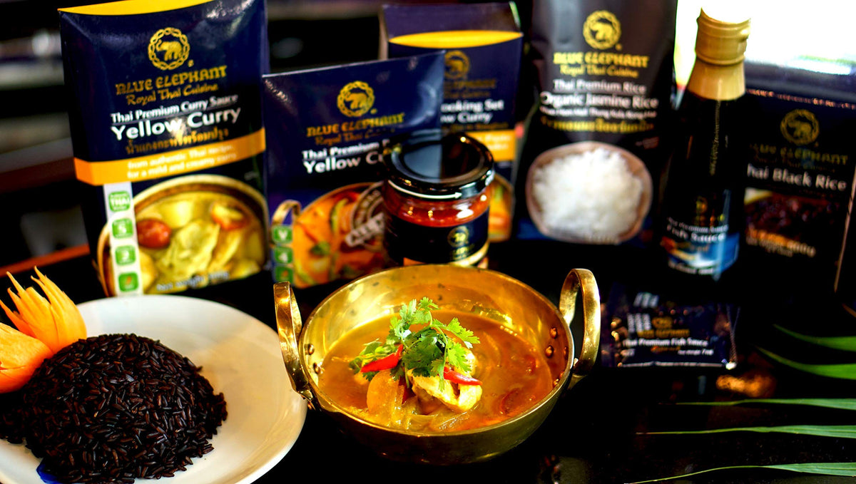 4x Blue Elephant Yellow Curry Paste 70g each - Pack of 4