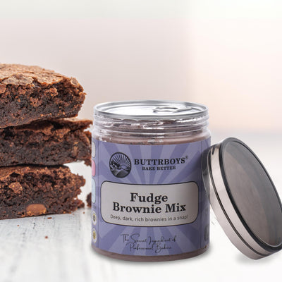 ButtrBoys Fat Free Fudge Brownie Mix Powder for Cooking Food Baking 250 Grams