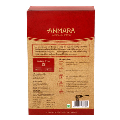 Anmara Artisanal Pasta, Organic Torchietti, Hard Durum Wheat, 500 g