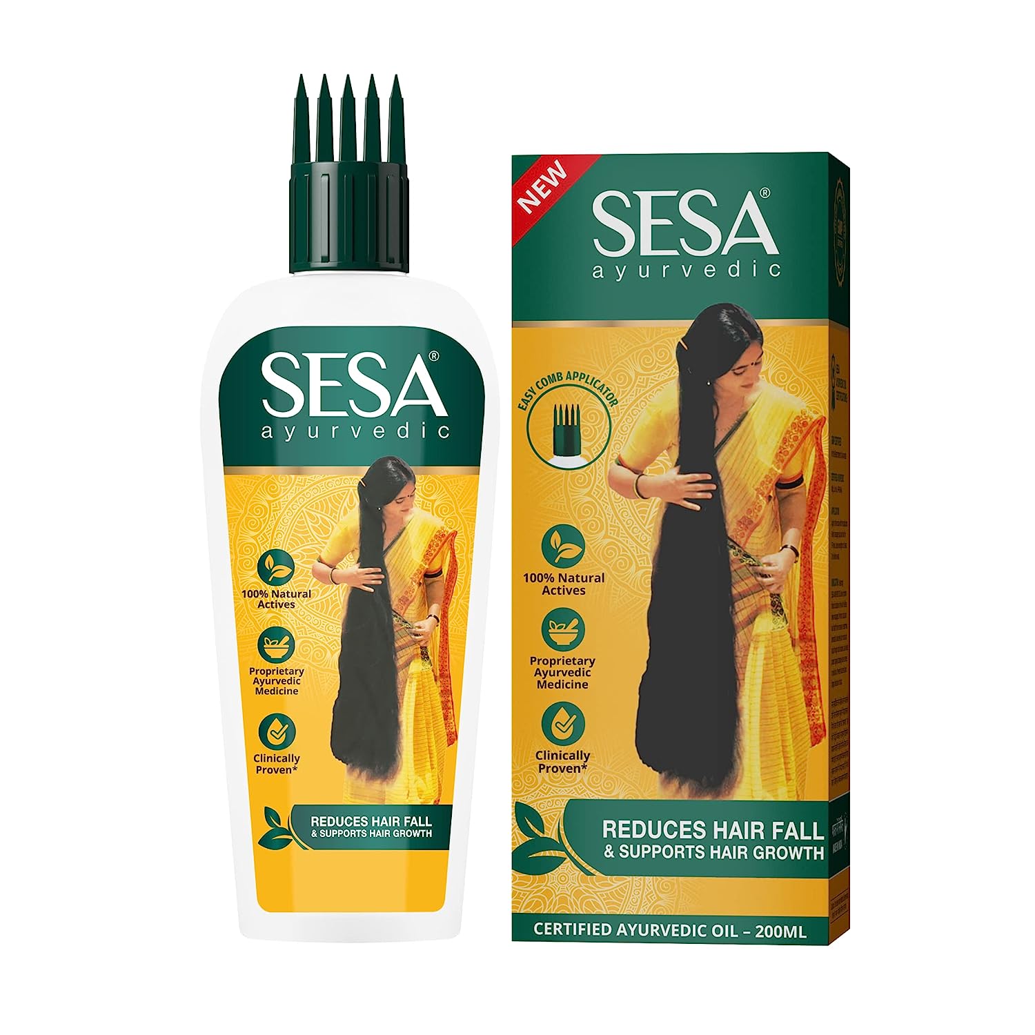 4x Sesa Ayurvedic Hair Oil - Pack of 4 - 200ml each