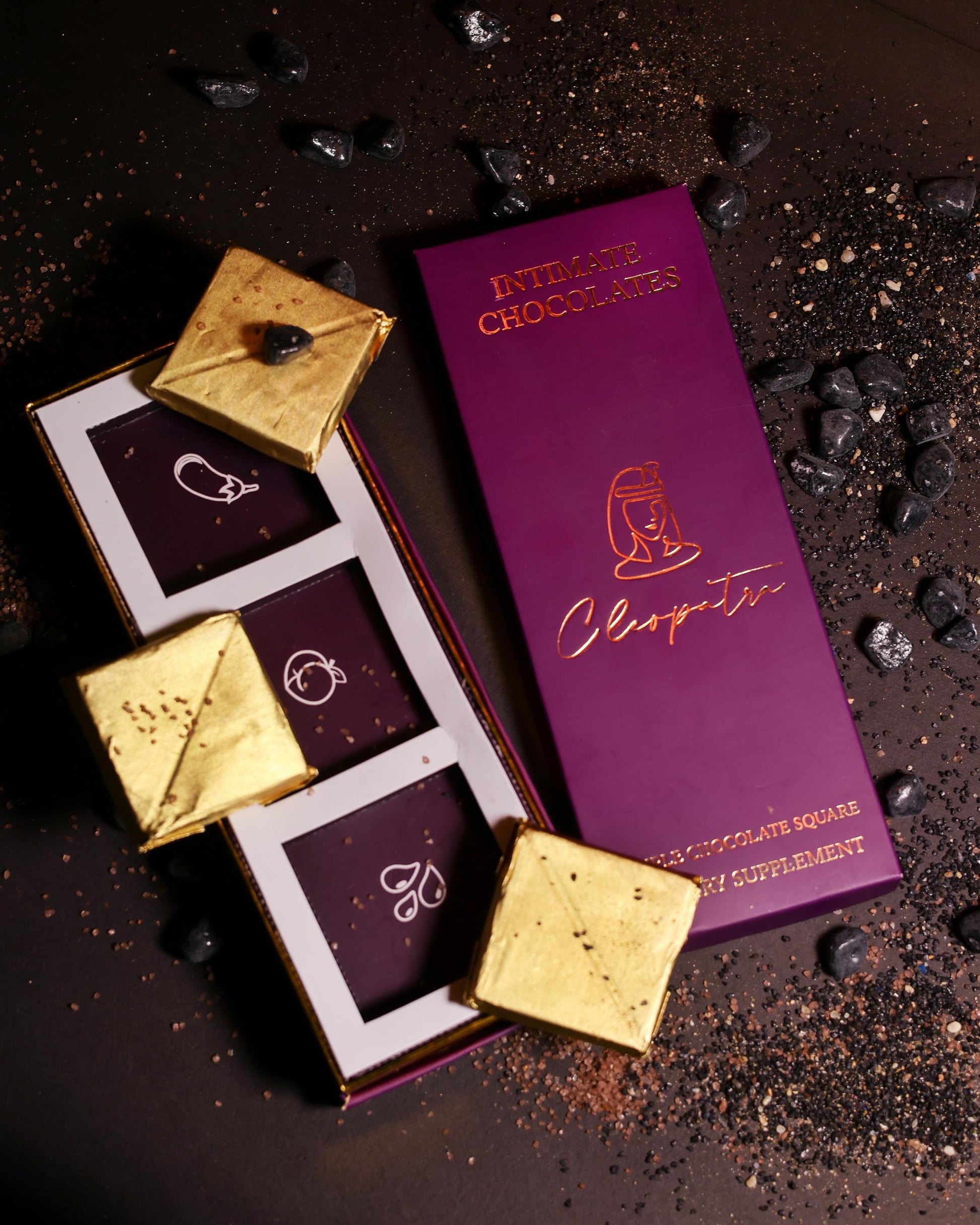 Cleopatra Chocolate Bars For Couples Uplifting Mood, Vitality, More Desire & Enjoyment Best Gift Set Ideal For Men & Women, Vegetarian And Gluten-Free (Pack of 1), 60 gram