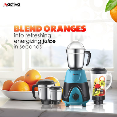 ACTIVA Megamix 1000 W Powerful Motor Mixer Grinder With 4 Jars | 2 Years Motor Warranty, Red