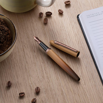 Sheaffer VFM 9428 Fountain Pen | Coffee Edition Matt Brown with Regal Brown PVD Trims | Medium Nib | Premium Coffee Brown Pen | Premium Fountain Pen