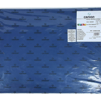 Canson Colorline 300 GSM Grainy 50 x 65 cm Coloured Drawing Paper Sheets(Ultramarine, 10 Sheets)