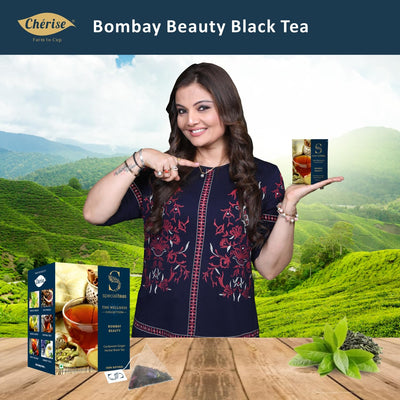 Cherise Specialiteas Bombay Beauty Cardamom Ginger Herbal Black Tea (2 g x 25 Pyramid Tea Bags)