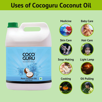 Cocoguru Cold Pressed Coconut Oil - Pouch 1 Litre