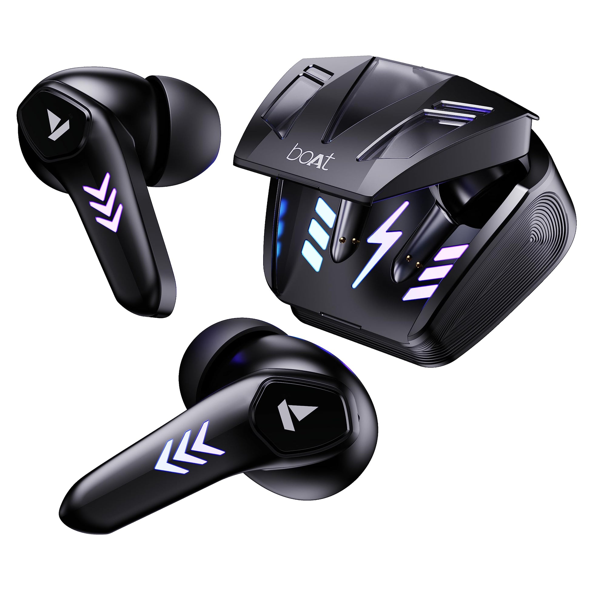 boAt Airdopes 190 TWS Earbuds with Beast™ Mode(50ms) for Gaming, 40H Playtime, Breathing LEDs, Quad Mics ENx™ Tech, ASAP™ Charge & BTv5.3(Black Sabre)