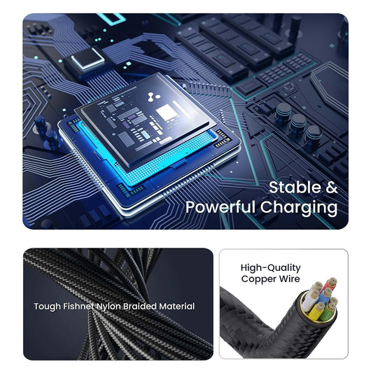 Ambrane Lightning Standing cable, 12W Fast Charging, Perfect for Holding Mobile while Charging/Binge-Watching & 480 Mbps Data Sync Cable for iPhone, iPad, AirPods - 1.5m (ABSL-15 Black)