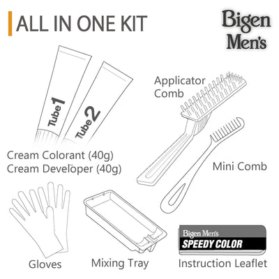 Bigen Men's Speedy Color, Hair Color, 80g - Dark Brown 103 (Pack of 1)