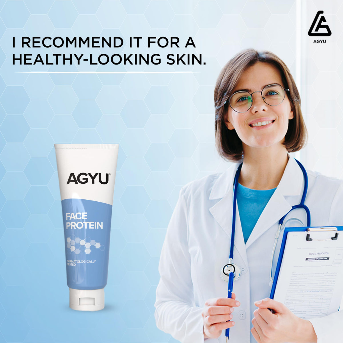 AGYU Face Protein Night Cream for Normal to Oily Skin | Repairs Pigmentation, Uneven Skin Tone & Dark Spots | Improves Skin Firmness | Beginner Friendly | 100Gm