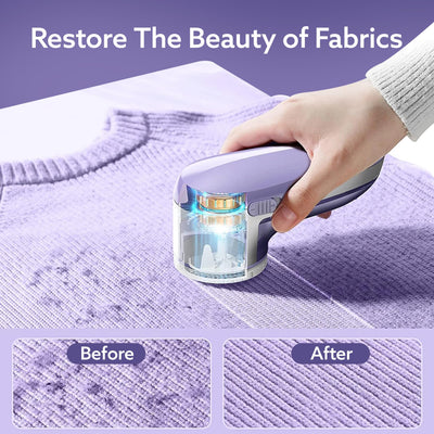 AGARO 2419 Lint Remover, Electric Fabric Shaver, Rechargeable, Stainless Steel Blades, Portable, Multi-Functional Fuzz Remover from Woollen Sweaters, Coat, Blankets, Jackets, Carpets, Burr Remover