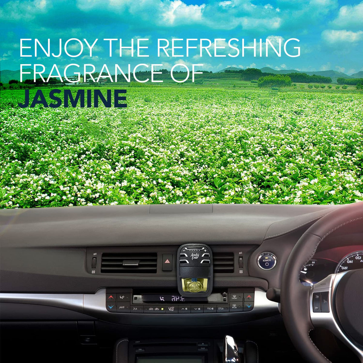 Ambi Pur Exotic Aerosol Jasmine Car Air Freshener Starter Kit (7.5 Ml)