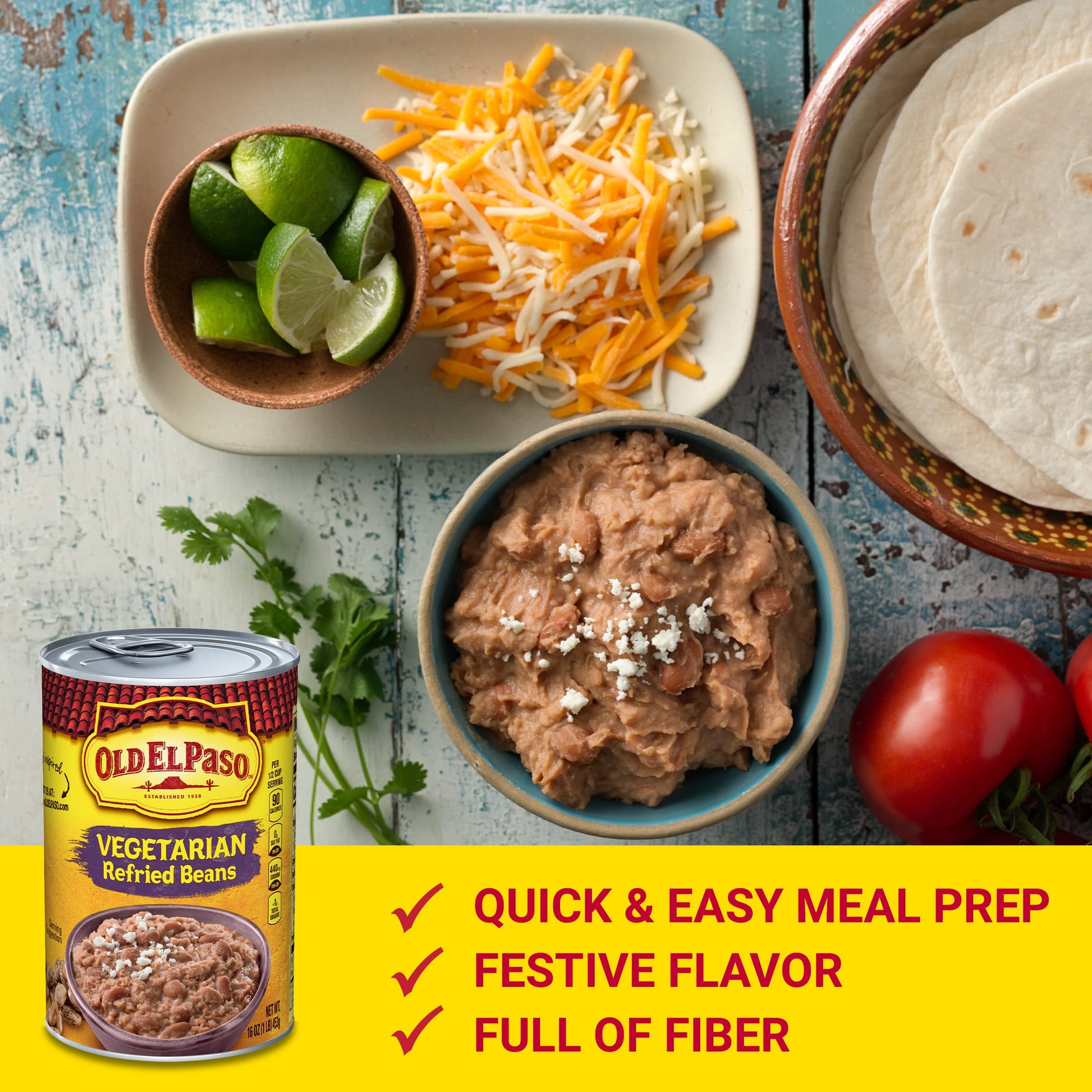 Old El Paso Vegeterian Refried Beans, 453 g