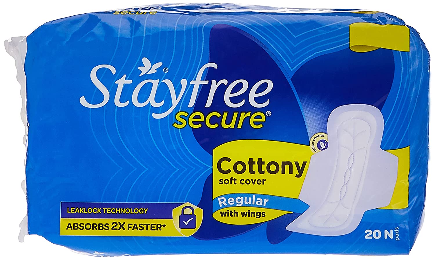 Stayfree Secure Cottony Wings (20 Count)