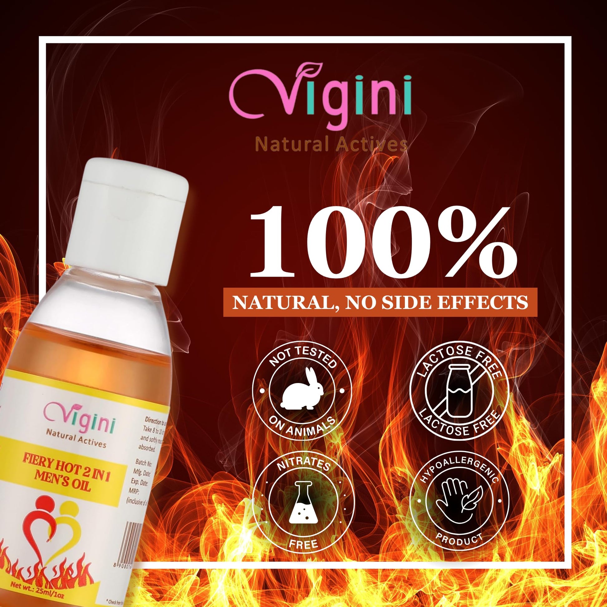 Vigini Massage Oil For Men,100% Natural&Effective Oil For Men,(25Ml)