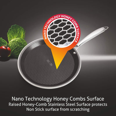 Alda Nero Tri-Ply Stainless Steel Non-Stick Crepe Pan 30 cm