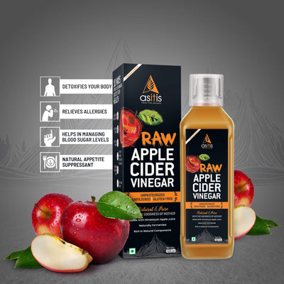 AS-IT-IS Nutrition Raw Apple Cider Vinegar with Mother 500ml- Undiluted & Unfiltered
