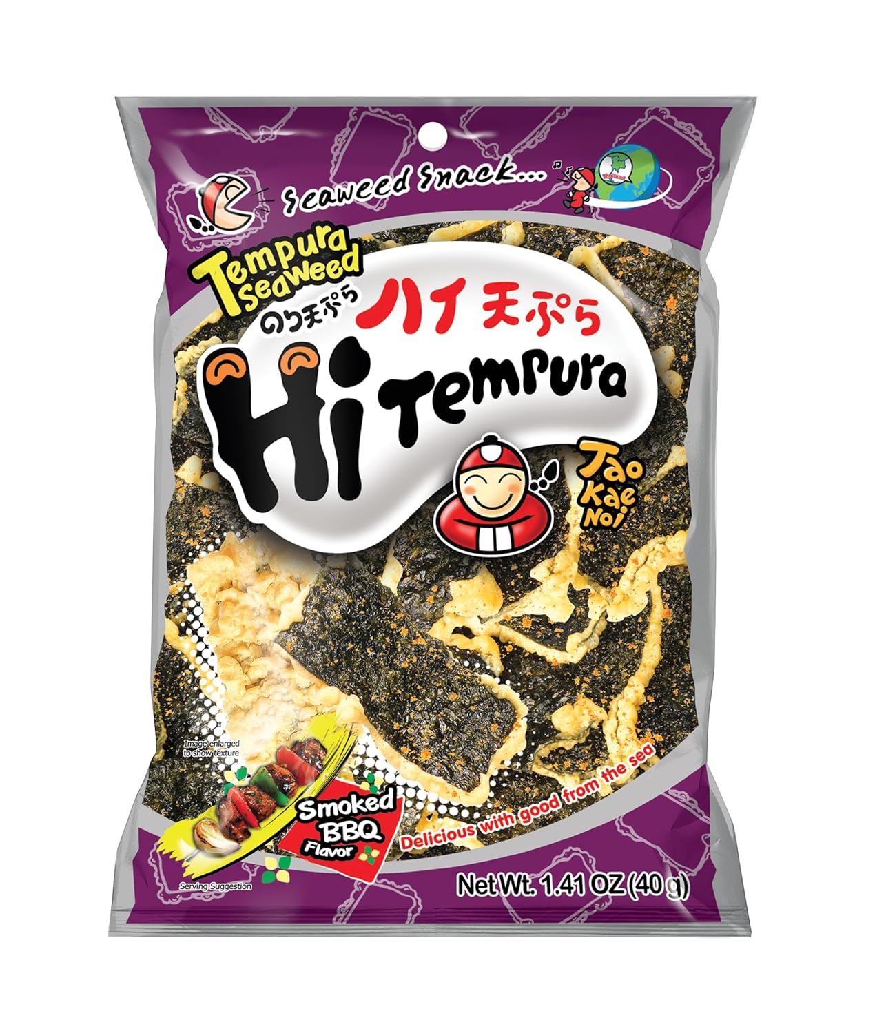 TAOKAENOI TEMPURA SEAWEED 40G SMOKED BBQ FLAVOUR