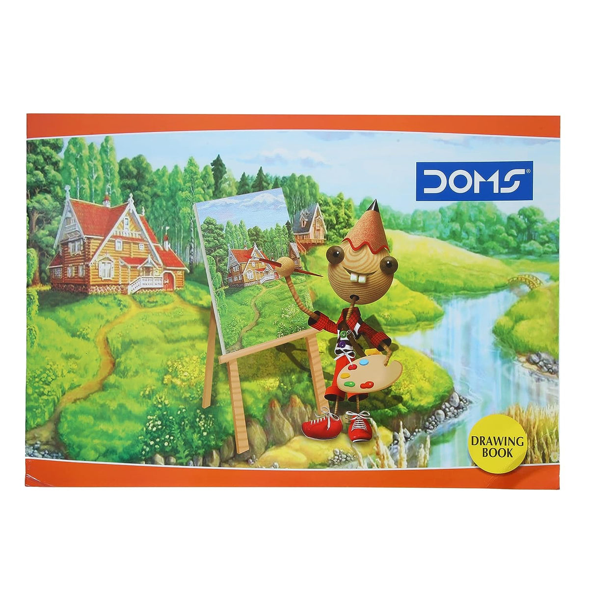 Doms Orange Drawing Book - Plain