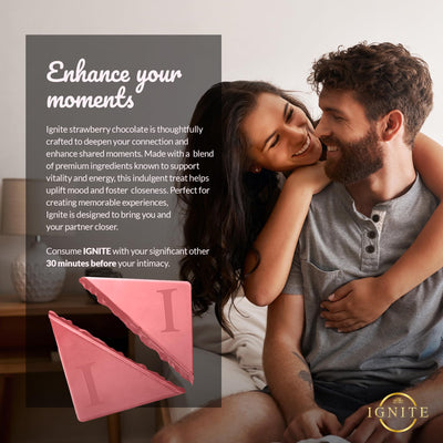 MBDH Wellness Ignite Chocolate Bars(1 Box) Luxurious Strawberry Flavour Chocolate For Uplifting Mood & Vitality Ideal For Men & Women,Vegetarian And Gluten-Free Delight,110 Grams